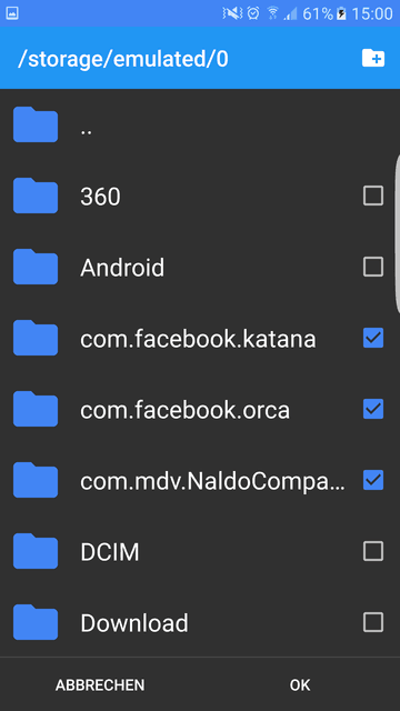 Multiple folders selector android cordova