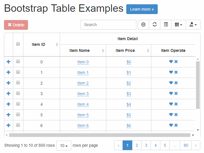 Bootstrap Datatable Responsive Class