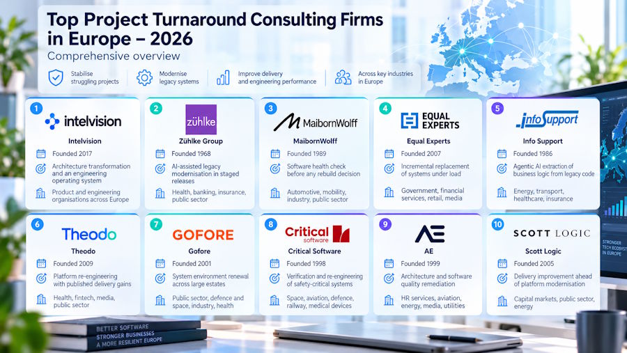 10 Best Software Project Turnaround Consulting Firms in Europe