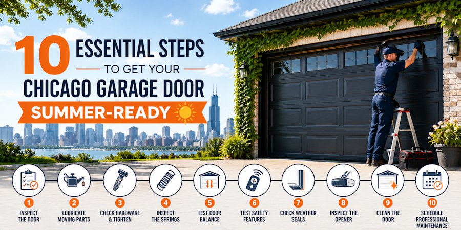 10 Essential Steps to Get Your Chicago Garage Door Summer-Ready