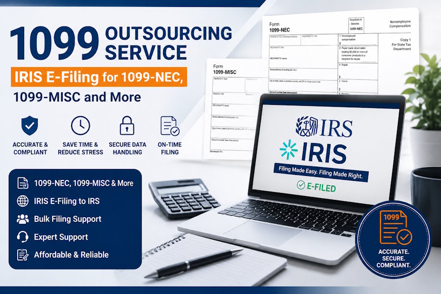 1099 Outsourcing Service: IRIS E-Filing for 1099-NEC, 1099-MISC and More