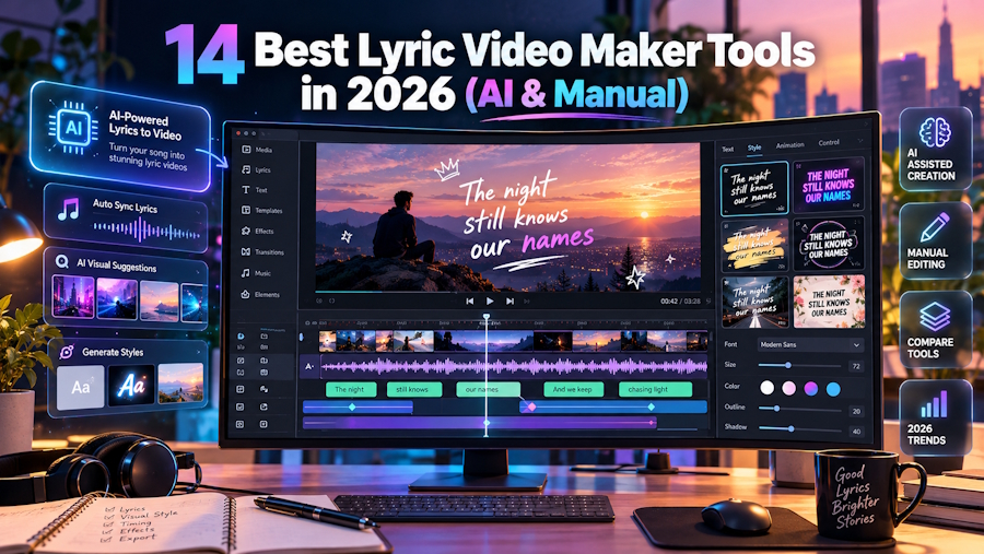 14 Best Lyric Video Maker Tools in 2026 (AI & Manual)