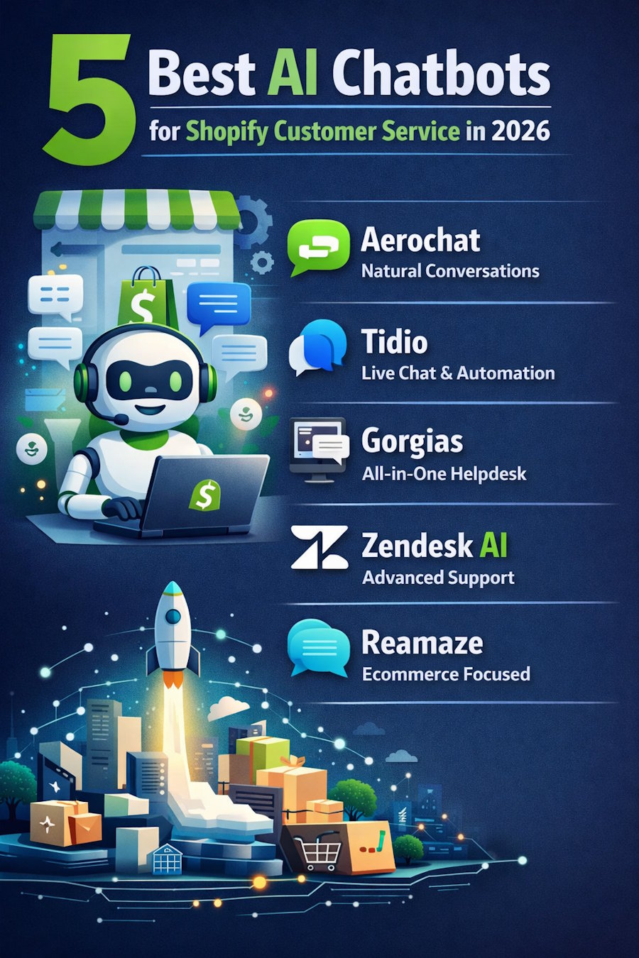 5 Best AI Chatbots for Shopify Customer Service in 2026
