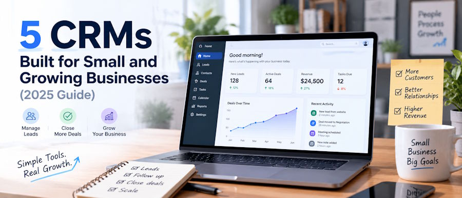 5 CRMs Built for Small and Growing Businesses (2025 Guide)