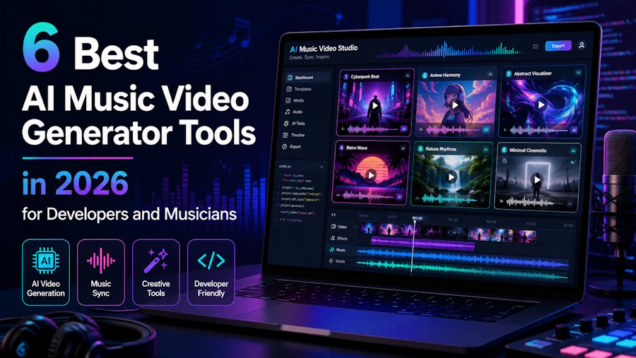6 Best AI Music Video Generator Tools in 2026 for Developers and Musicians