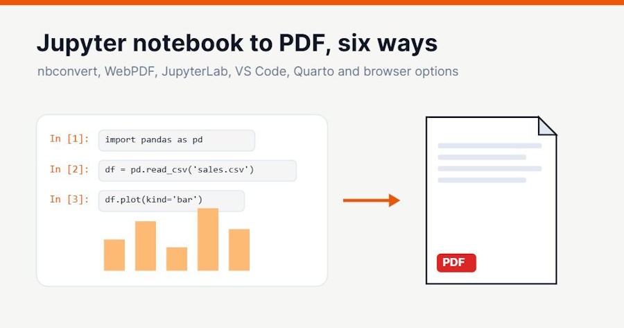 6 Ways to Convert a Jupyter Notebook (.ipynb) to PDF