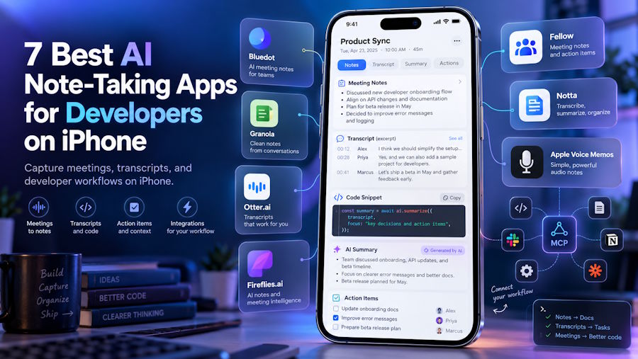 7 Best AI Note-Taking Apps for Developers on iPhone