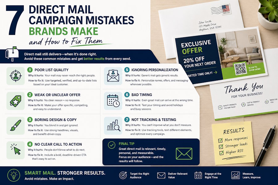 7 Direct Mail Campaign Mistakes Brands Make and How to Fix Them