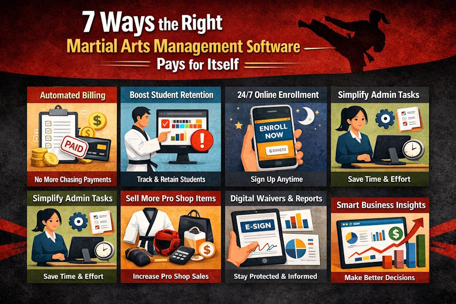 7 Ways the Right Martial Arts Management Software Pays for Itself