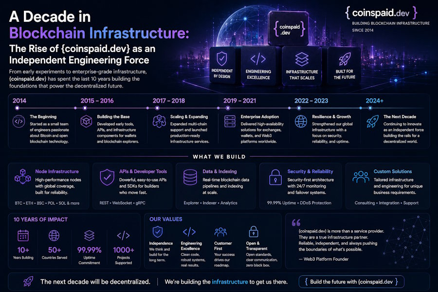 A Decade in Blockchain Infrastructure: The Rise of {coinspaid.dev}