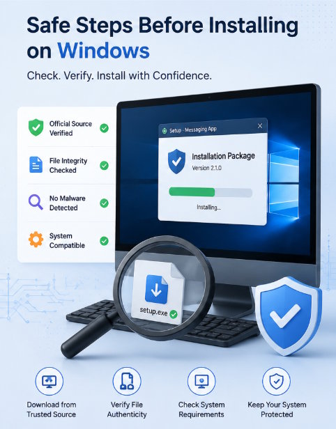 A Practical Safety Checklist Before Installing a Chat App on Windows