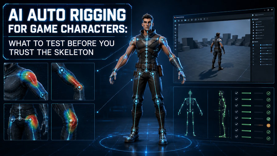 AI Auto Rigging for Game Characters: What to Test Before You Trust the Skeleton