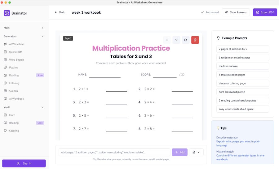 AI-Driven Worksheet Creation for Effective Teaching