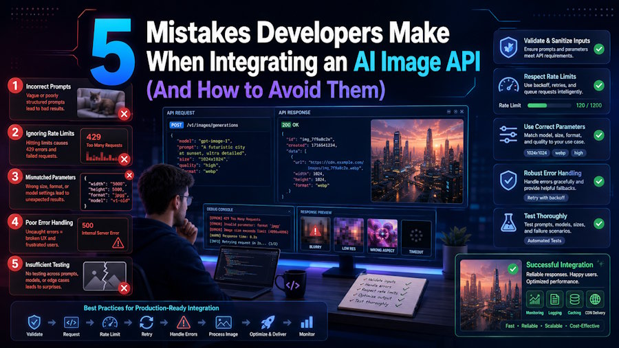 5 Mistakes Developers Make When Integrating an AI Image API (And How to Avoid Them)