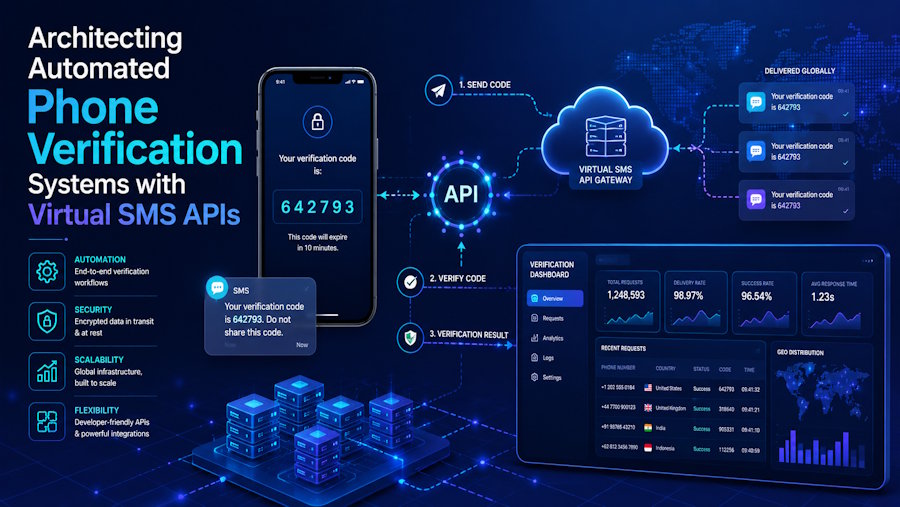 Architecting Automated Phone Verification Systems with Virtual SMS APIs