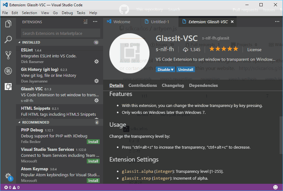 How to make the Visual Studio Code Window Transparent in Windows | Our Code  World