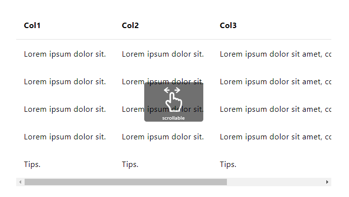 Displaying a hint to suggest that the elements are scrollable horizontally with ScrollHint in JavaScript