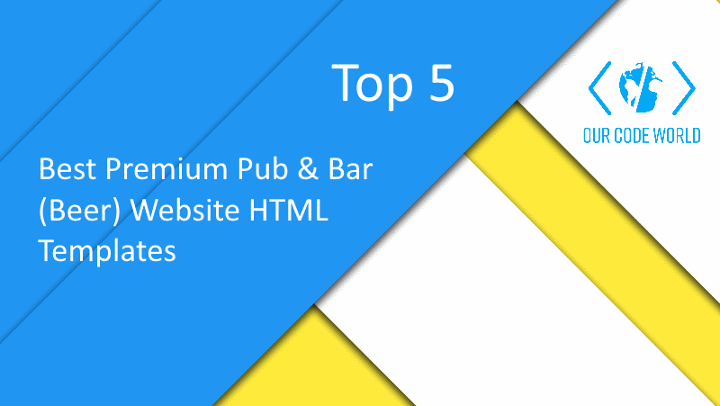 Top 5 Best Premium Pub Bar Beer Website Html Templates Our