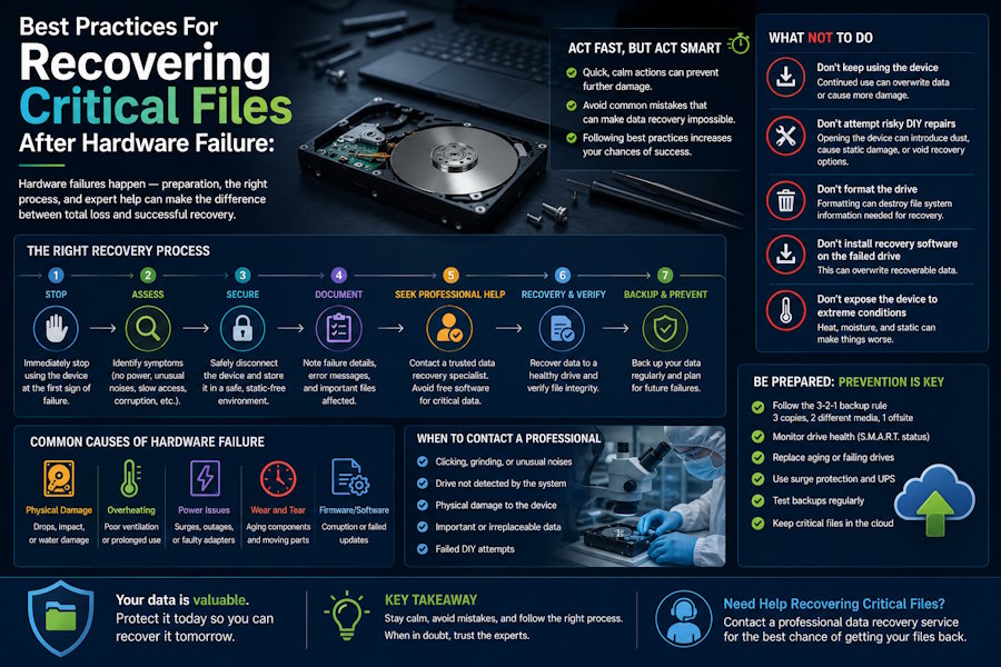 Best Practices For Recovering Critical Files After Hardware Failure