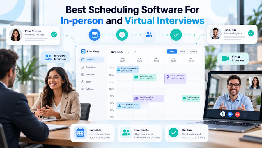 Best Scheduling Software For In-person and Virtual Interviews