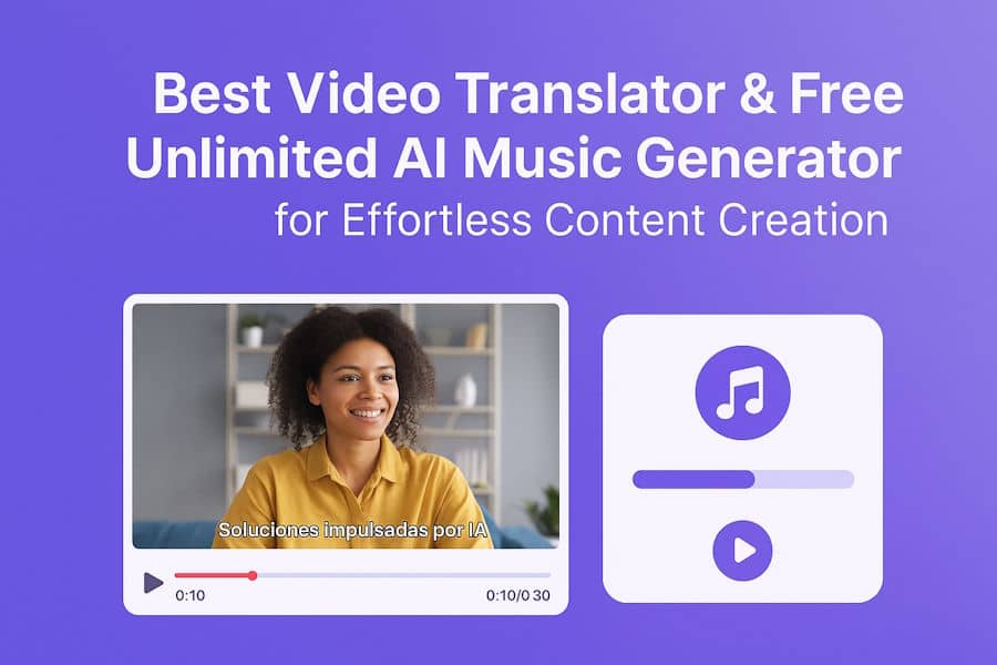 Best Video Translator & Free Unlimited AI Music Generator for Effortless Content Creation
