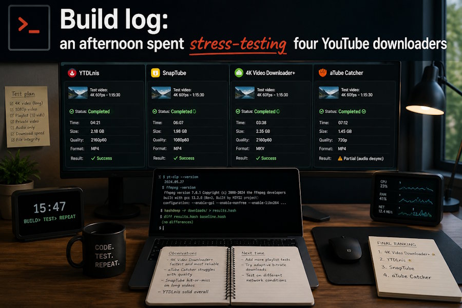 Build log: stress-testing four YouTube downloaders