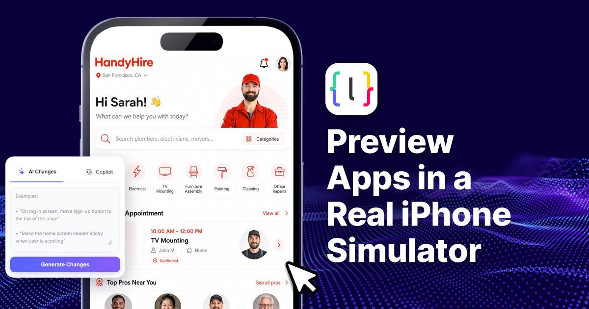 Builders Can Now Preview Apps in a Real iPhone Simulator Instantly