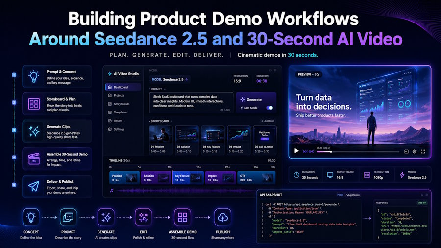 Building Product Demo Workflows Around Seedance 2.5 and 30-Second AI Video