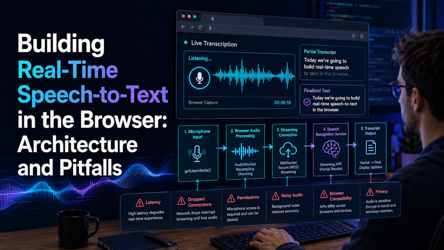 Building Real-Time Speech-to-Text in the Browser: Architecture and Pitfalls