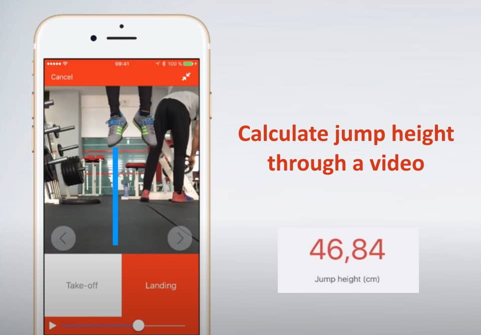How does My Jump 2 App calculate the jump height of a person through a video