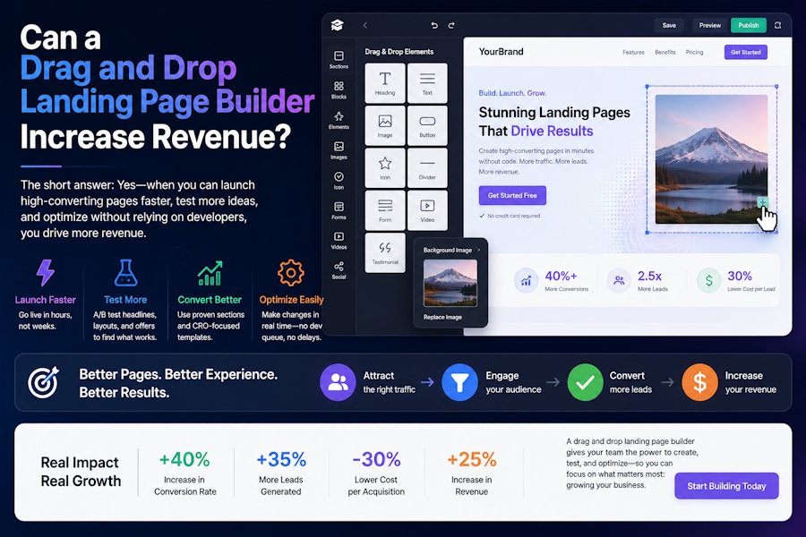 Can a Drag and Drop Landing Page Builder Increase Revenue?