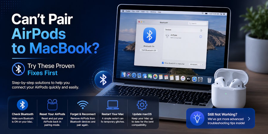 Can't Pair AirPods to MacBook? Try These Proven Fixes First