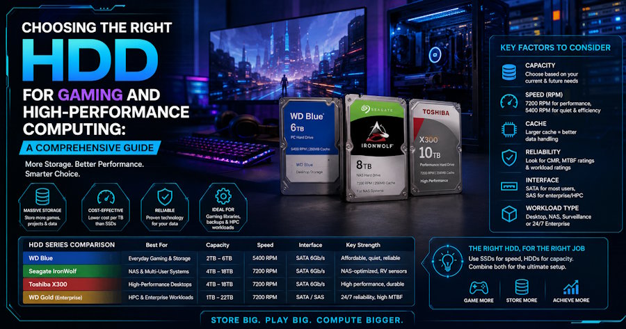 Choosing the right HDD for gaming and high-performance computing: a comprehensive guide