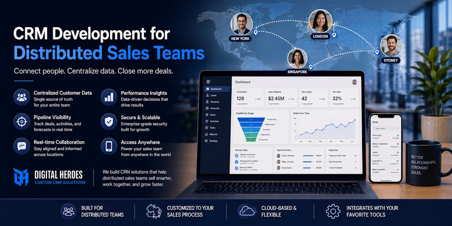 CRM Development for Distributed Sales Teams | Digital Heroes