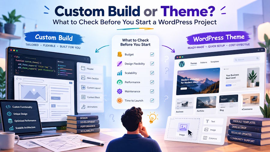 Custom Build or Theme? What to Check Before You Start a WordPress Project