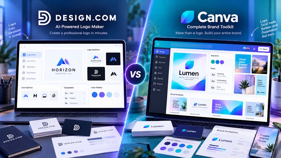 Design.com vs Canva: Which Logo Maker Is Better for Building a Complete Brand?