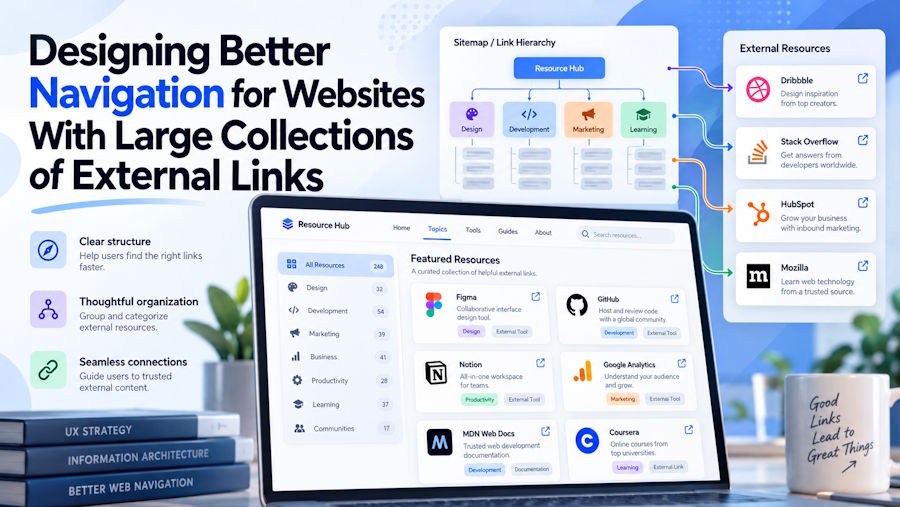 Designing Better Navigation for Websites With Large Collections of External Links