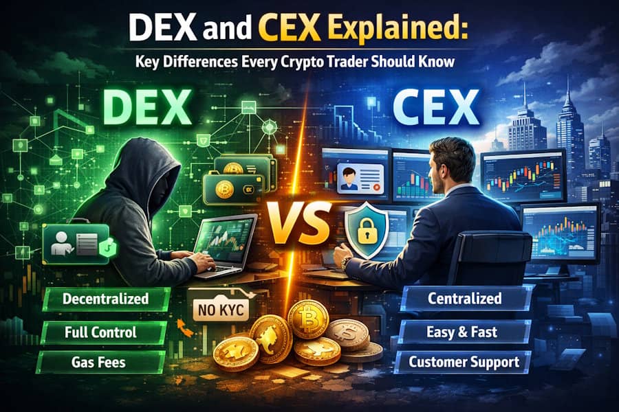 DEX and CEX Explained: Key Differences Every Crypto Trader Should Know