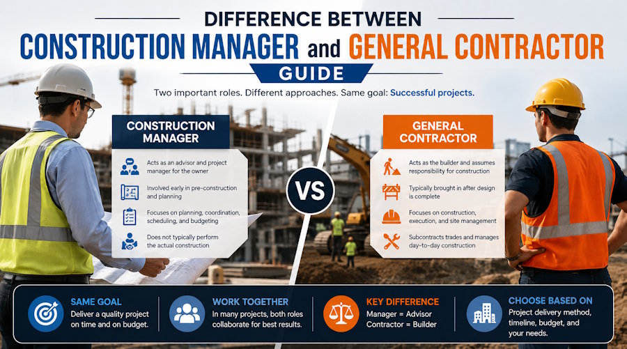 Difference Between Construction Manager and General Contractor Guide
