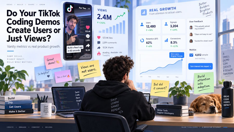 Do Your TikTok Coding Demos Create Users or Just Views?