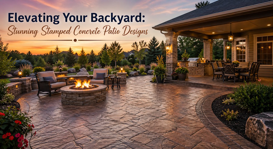 Elevating Your Backyard: Stunning Stamped Concrete Patio Designs