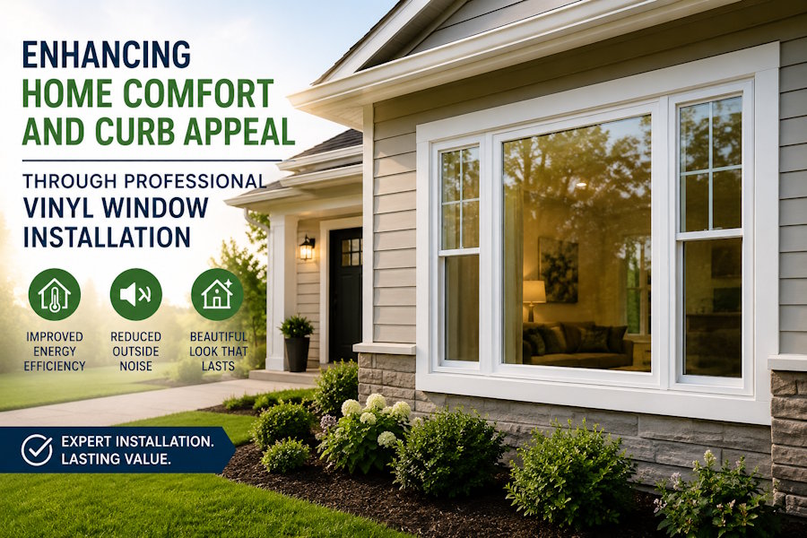 Enhancing Home Comfort and Curb Appeal Through Professional Vinyl Window Installation