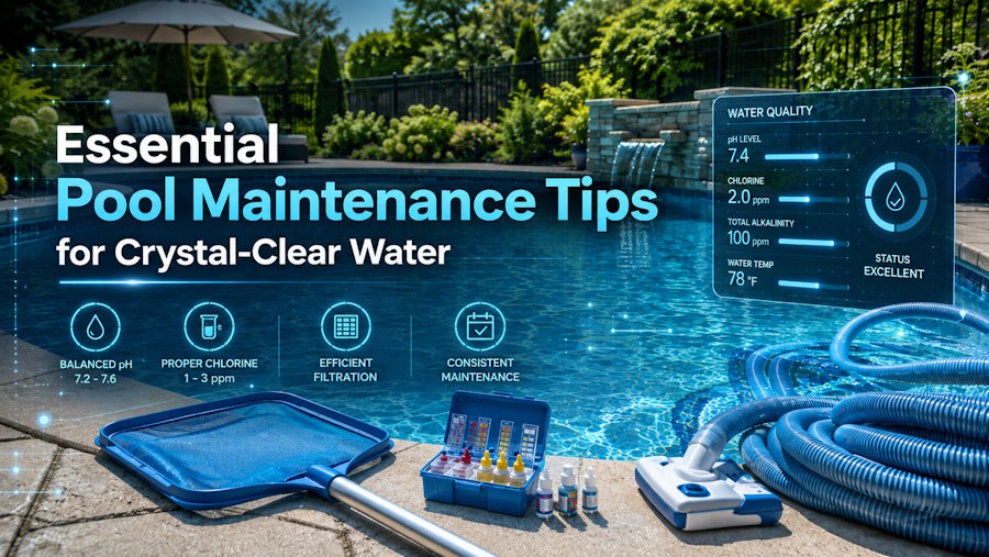 Essential Pool Maintenance Tips for Crystal-Clear Water