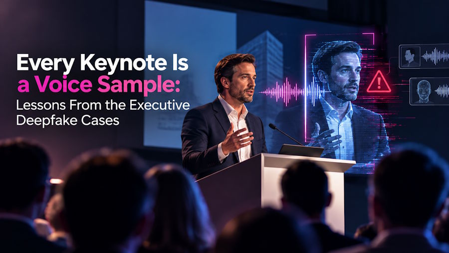 Every Keynote Is a Voice Sample: Lessons From Executive Deepfake Cases