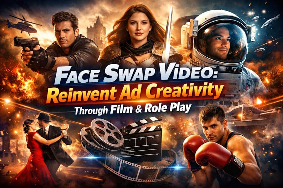Face Swap Video: Reinvent Ad Creativity Through Film & Role Play