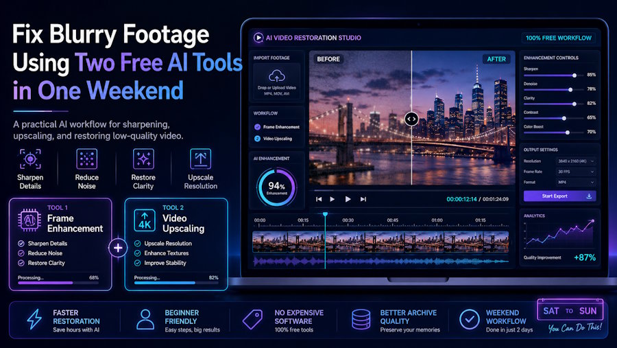 Fix Blurry Footage Using Two Free AI Tools in One Weekend