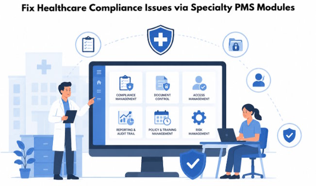 Fix Healthcare Compliance Issues via Specialty PMS Modules