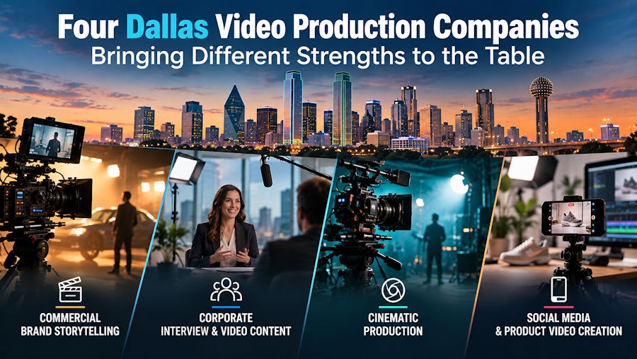 Four Dallas Video Production Companies Bringing Different Strengths to the Table