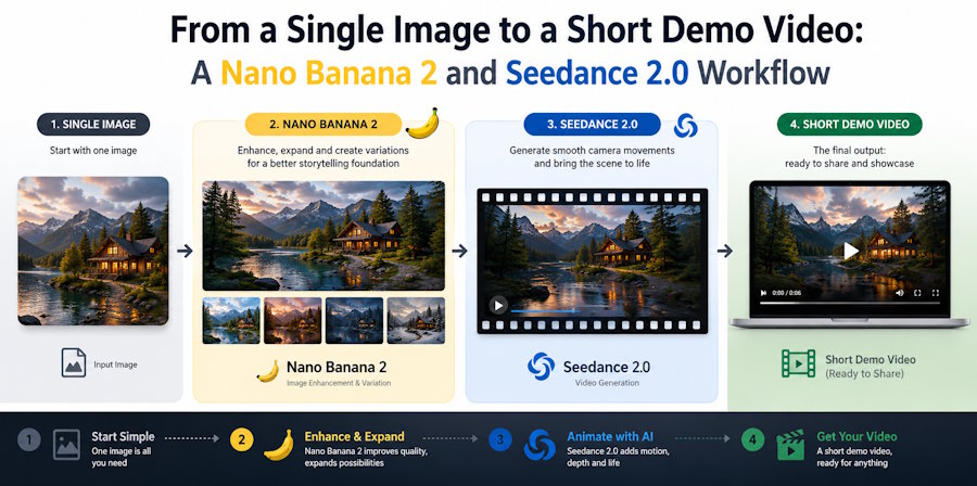 From a Single Image to a Short Demo Video: A Nano Banana 2 and Seedance 2.0 Workflow