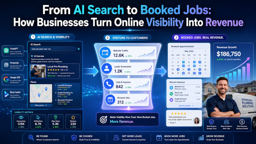 From AI Search to Booked Jobs: How Businesses Turn Online Visibility Into Revenue